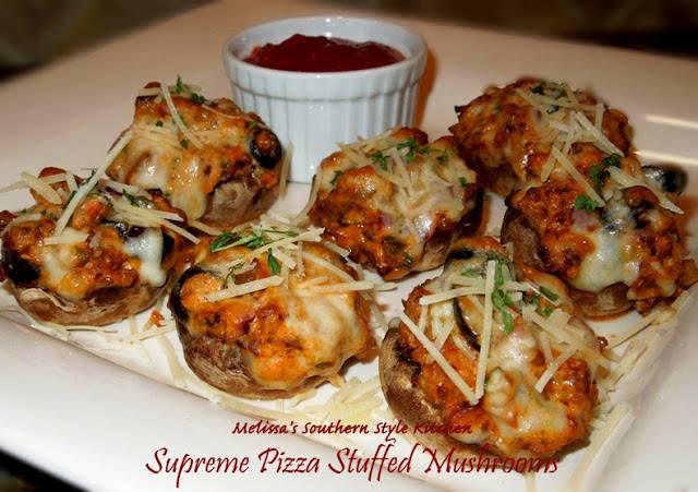  - pizza stuffed mushrooms